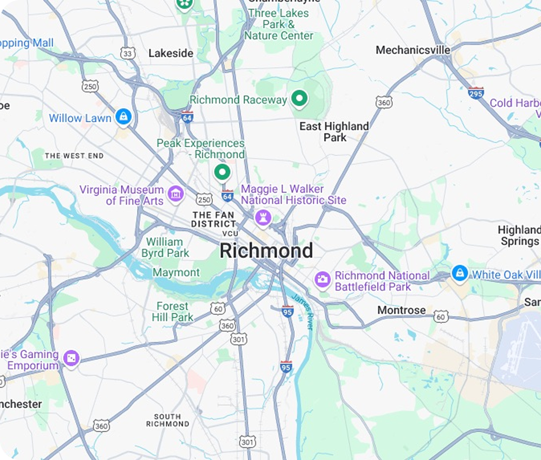 Map of Richmond, Virginia