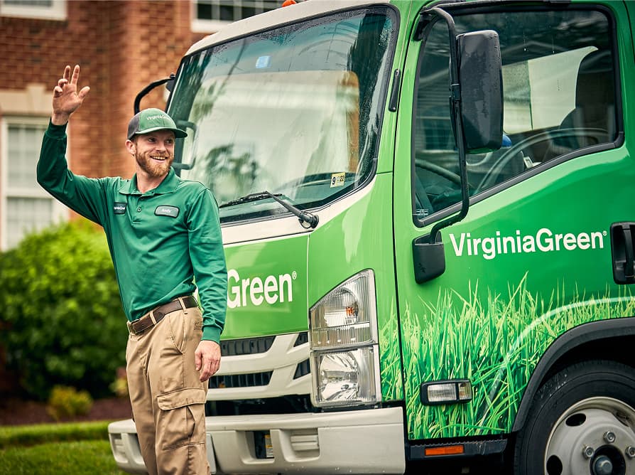 Virginia Green Associate Waves in Front of Truck